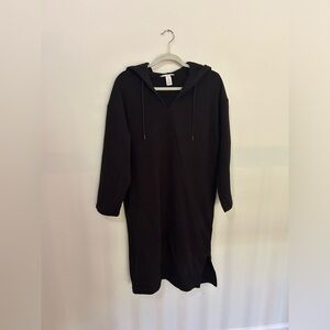 H&M black sweatshirt midi dress